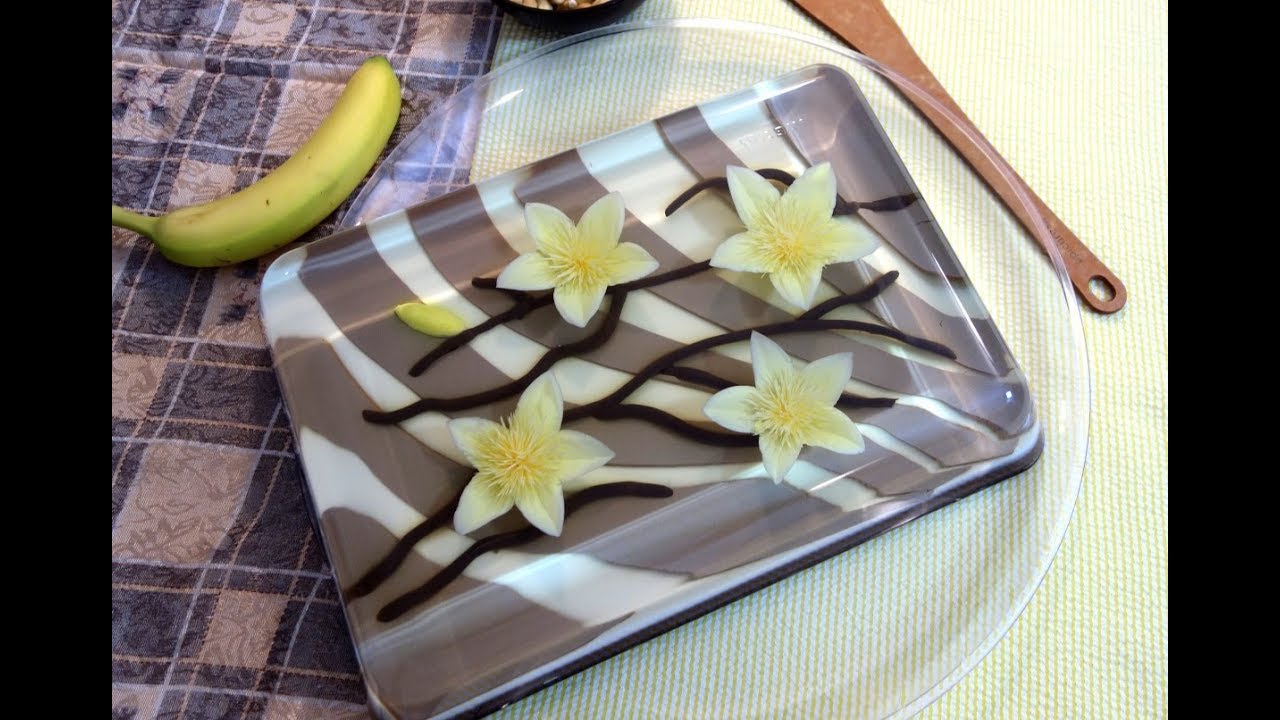 Banana and Chocolate Gelatin Art Dessert YouTube