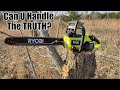 Ryobi 40-Volt 18" Chainsaw Review Model RY40508  | Faster Than Milwaukee Saw! | RYOBI's G.O.A.T.