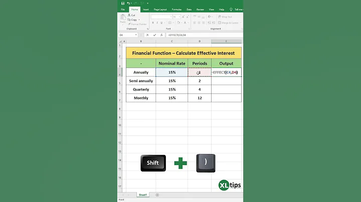 How to Use Excel's Financial Functions to Accurately Calculate Effective Interest? #shorts