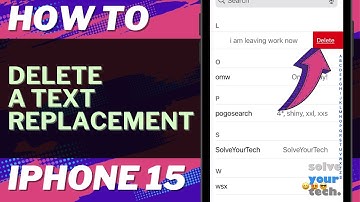 How to Delete a Text Replacement on iPhone 15