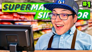 MI PRIMERA CHAMBA | BOFFE JUEGA al SUPERMARKET SIMULATOR #1