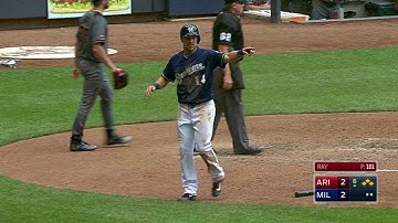 ARI@MIL: Maldonado drives home Perez with a single