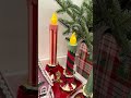 Raz 15" Lighted Christmas Candles on Gold Bow Base 4611794