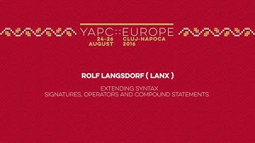 Rolf Langsdorf: Extending Syntax Signatures, Operators and Compound Statements‎