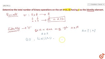 Determine the total    number of binary operations on the set  ltmath gt  ltmrow gt  ltmi gtS