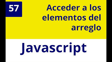 Capítulo 57 JS - Acceder  a los elementos del arreglo en javascript