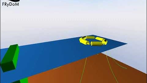 Complex floating multibody system excited by a flap using hydrodynamic interaction