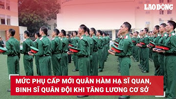 Mức phụ cấp mới quân hàm hạ sĩ quan, binh sĩ quân đội khi tăng lương cơ sở | Báo Lao Động
