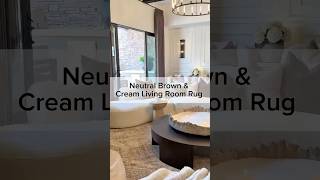 Neutral Brown & Cream Living Room Rug