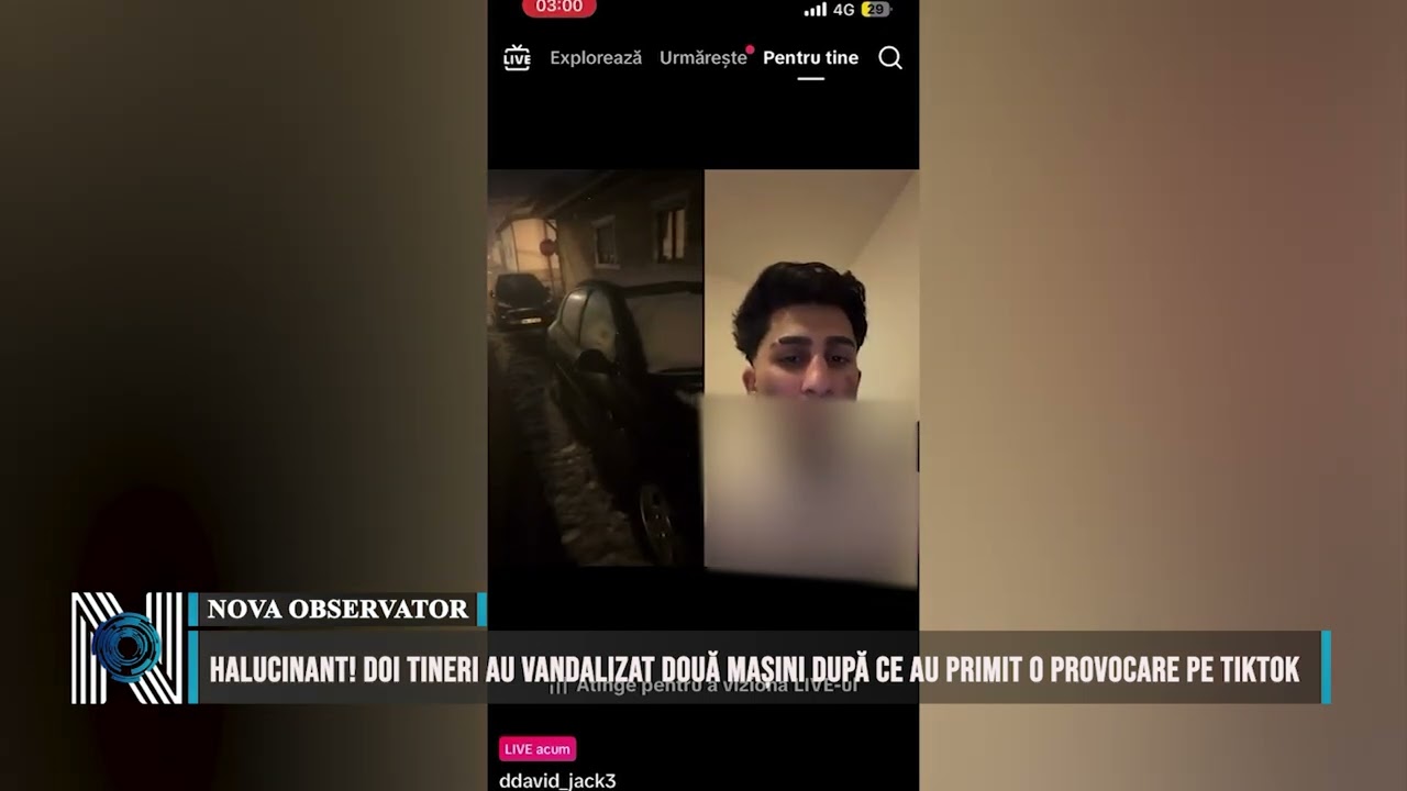HALUCINANT! DOI TINERI AU VANDALIZAT DOUĂ MAȘINI DUPĂ CE AU PRIMIT O PROVOCARE PE TIKTOK HALUCINANT! DOI TINERI AU VANDALIZAT DOUĂ MAȘINI DUPĂ CE AU PRIMIT O PROVOCARE PE TIKTOK