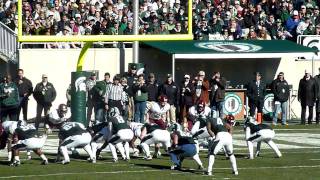 Michigan State football - 11-6-10 - Edwin Baker - goaline TD