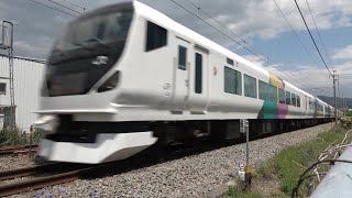 【レア】E257系の速すぎる130km/h回復運転！！ 特急あずさ 高速通過4連発