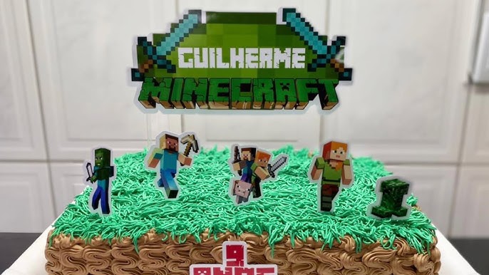 Bolo de papel arroz: Minecraft 