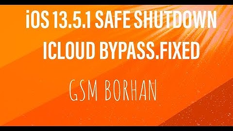 iOS 13.5.1 SAFE SHUTDOWN AFTER ICLOUD BYPASS FIXED POWER ON OFF