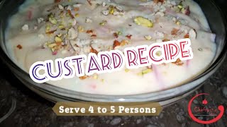 Custard Recipe || Sweet Dish || Easy Recipe || Quick Desert || In Urdu & Hindi