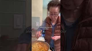 how my korean grandma makes buldak stew ramen🍜 #shorts