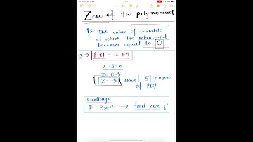 Zero of the polynomial | Class 9th | NCERT