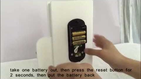 How to reset the keypad door lock by press the reset button