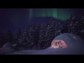 Northern lights glamping in an aurora dome