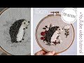 How to embroider a hedgehog. Lesson for beginners