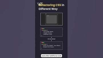 Refactoring CSS in Different Way #thewebforce #freelancing #frontenddevelopment #htmlcss #shorts