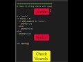 Checking vowels in Python