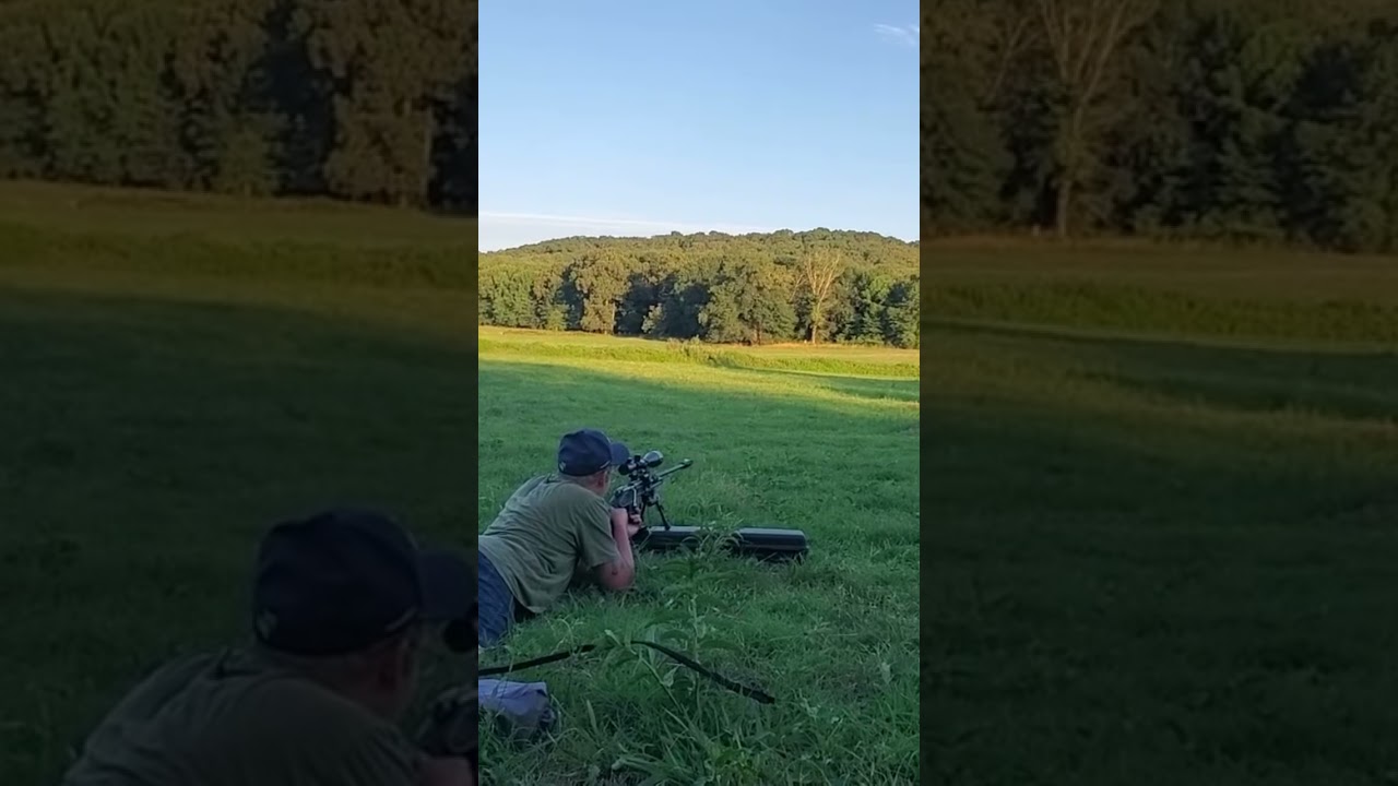 700m testing unsighted scope with my brother. Sounds better than the shot itself  