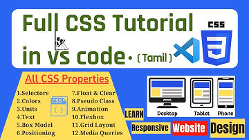 2024 - Learn CSS in just 3 hours in Tamil | Zero to Hero| Beginner to Professional Web Creator