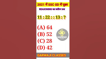 SSC GD 2023 || SSC GD Reasoning mok test || SSC GD Reasoning practice set || #short #shorts #sscgd