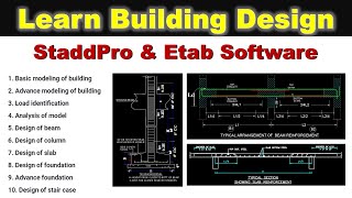 Learn Building Design Using StaddPro and ETAB software