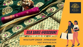 Bindiya Soft Banarasi Silk Saree At Discount Rate 50% | Shop Now | Nilsa Creation | Online Shopping screenshot 4