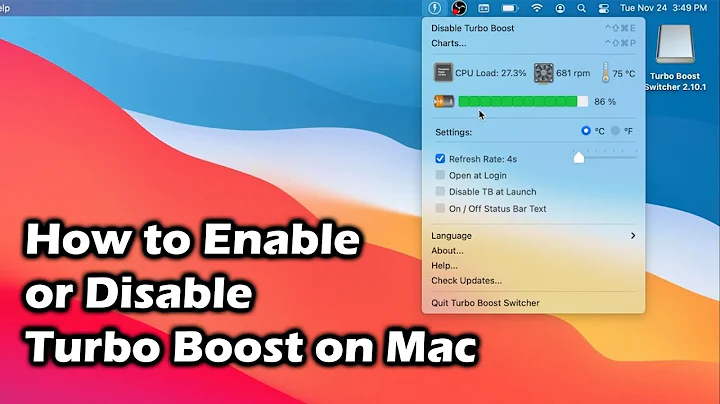 Turbo boost on Mac