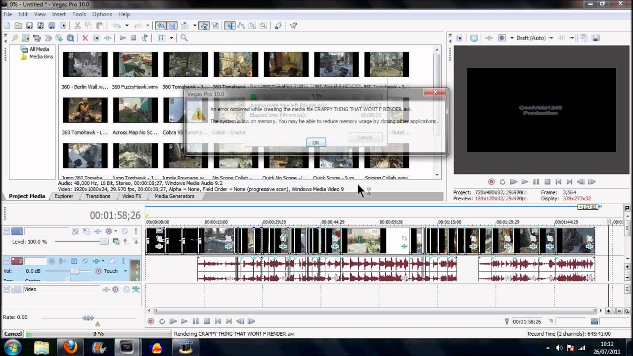 SONY VEGAS PRO 10 CRASHING (SOLVED) YouTube