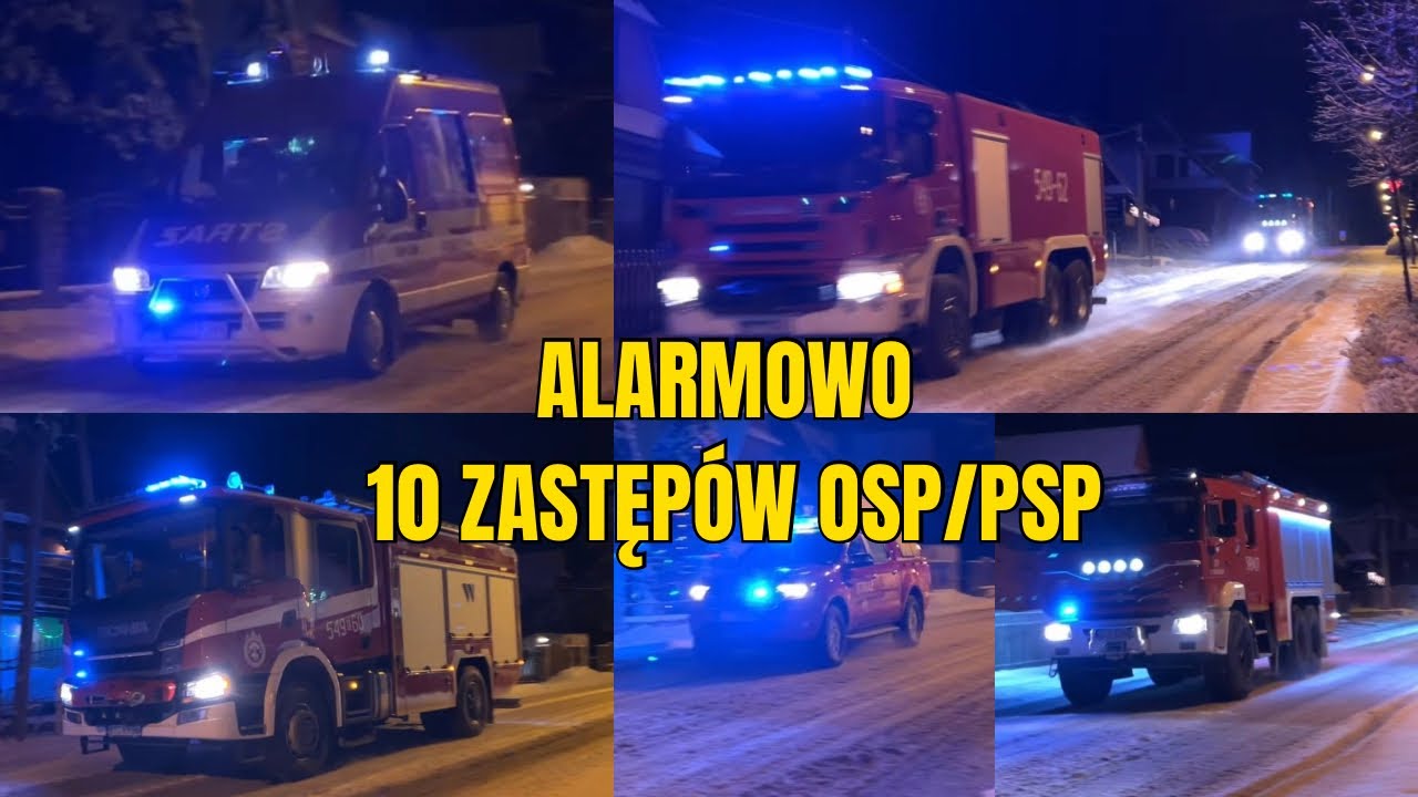 ALARMOWO 10 zastępów OSP/PSP do pożaru domu w Bukowinie Tatrzańskiej - GRUPA RIT, SLPGaz, GCBA, GBA
