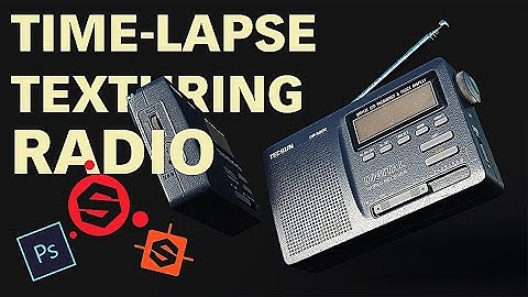 Substance Painter Time-lapse | 3D Radio Part 2: Texturing