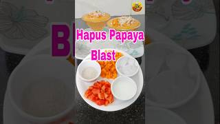 Fresh Hapus Mango + Sweet Papaya= Perfect Summer Combo नक्की Try करा Comment मध्ये सांगा कसा वाटला