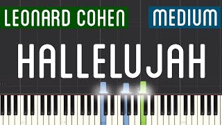 Leonard Cohen - Hallelujah Piano Tutorial | Medium
