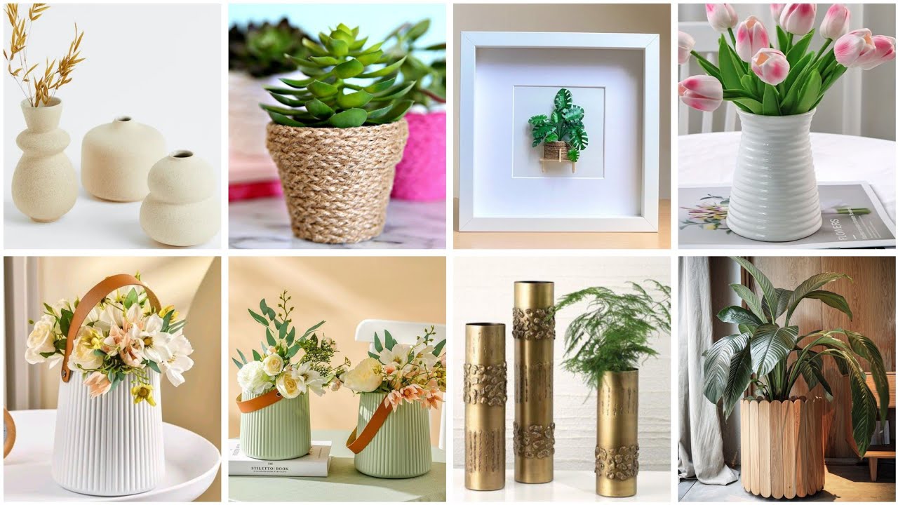 خلي بيتك متميز أفكار ✨لصنع مزهريات عصرية راقية لبيتك 2024 #deco#diy#craft #home #ideas idée#handmade