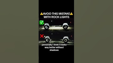 Avoid THIS MISTAKE with Rock Lights ! ⚠️ #liftedtrucks