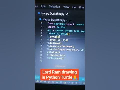 Lord SRI RAM drawing in python turtle | Happy Dussehra using Python ...