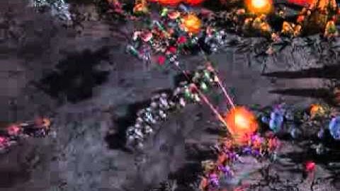 Starcraft 2 Zerg Hydralisk in Action