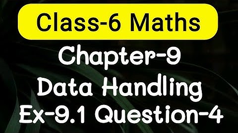 Exercise 9.1, Question number-4, Data Handling Chapter-9 | class-6 Ncert maths | cbse board