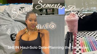 Getting Ready for Second Semester 🌸|SHEIN haul |Solo Coffee Date☕️| Planning my goals