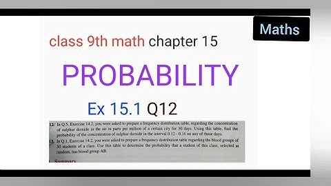 class 9th chapter 15 | probability | Ex 15.1 Q12 | lecture 13 | goa board