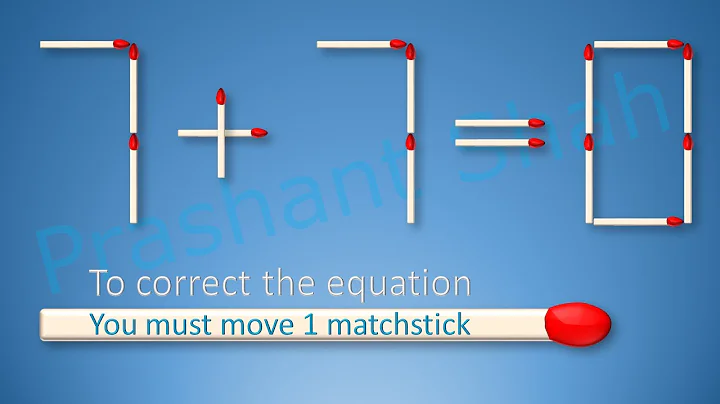 Matchstick Puzzle 7+7=0