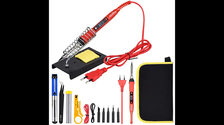 soldering iron kit |  LCD adjustable temperature welding solder iron with soldering tips
