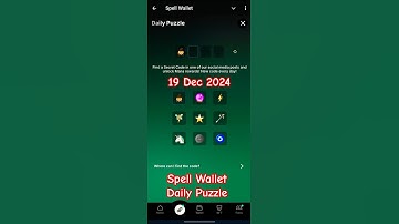 Spell Wallet Puzzle Today 19 December 2024 | Spell Wallet Daily Puzzle Today