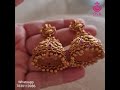 temple jewellery Laxmi Gold jhumka by OSR JEWELLERS WHATSAPP 7838119986