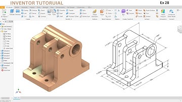 Advanced level Autodesk Inventor 3D Modeling Tutorial: Ex 28