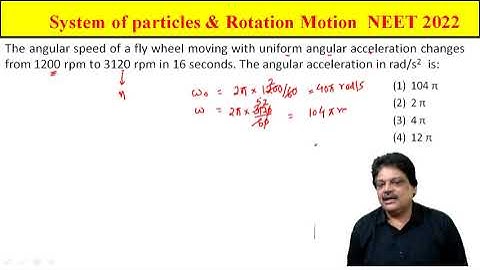 The angular speed of a fly wheel moving with uniform angular acceleration changes from 1200 rpm to